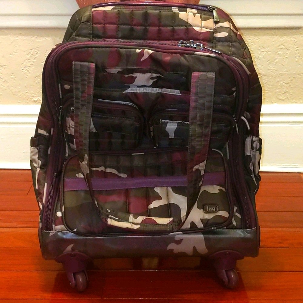 LUG Purple & Green Rolling Bag